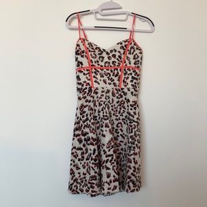 Parker leopard print fit and flare dress
